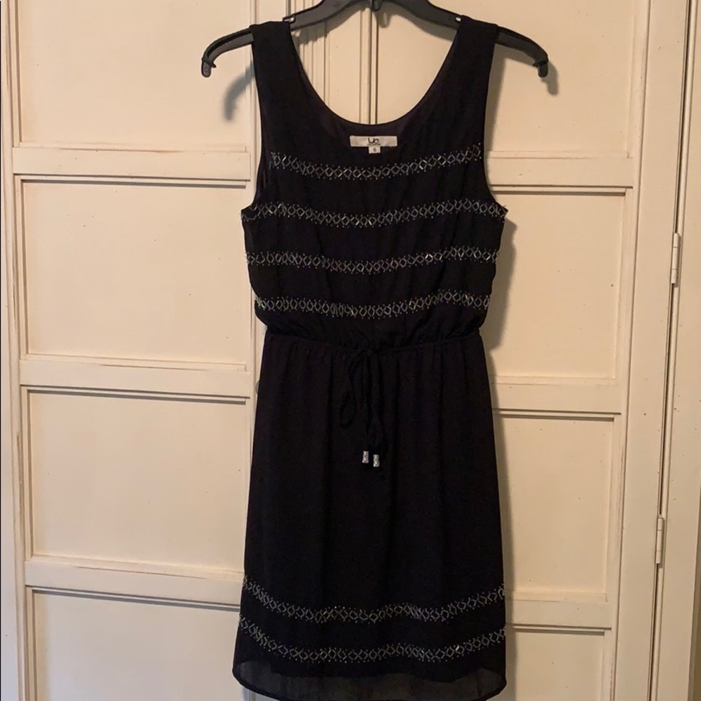 Ya Los Angeles Black Beaded Summer Dress